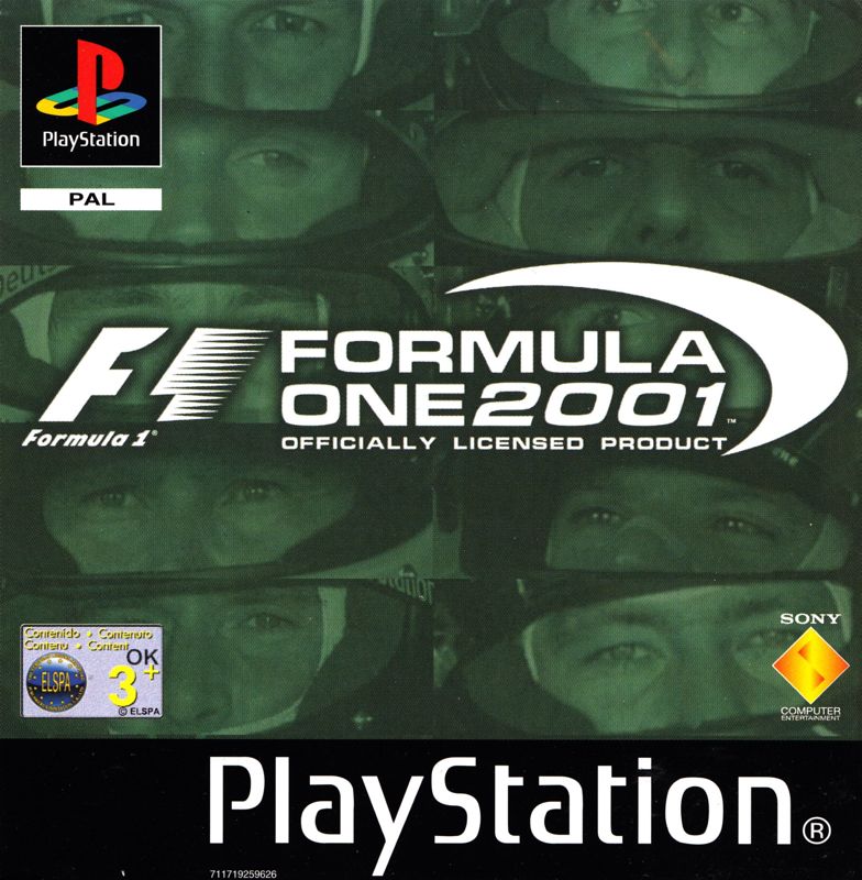 Formula One 2001 box art for Playstation 2